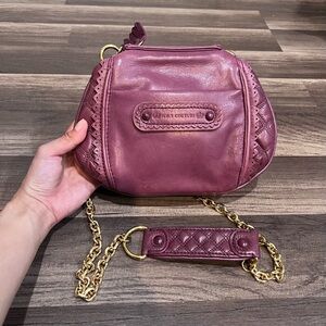 Juicy Couture Y2K Purple Quilted Genuine Leather Women's Crossbody Bag / Clutch